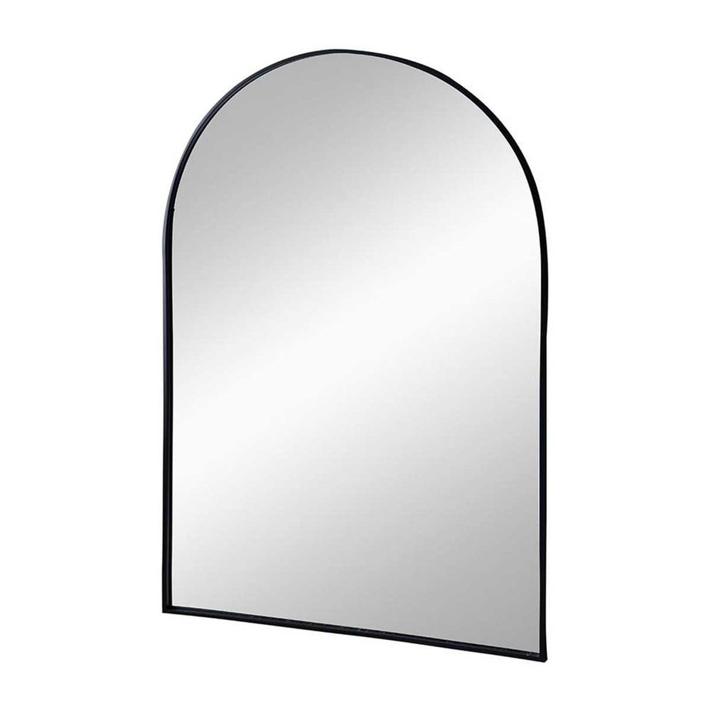 36" Black Metal Arch Accent Mirror - Homeroots - Flyclothing LLC