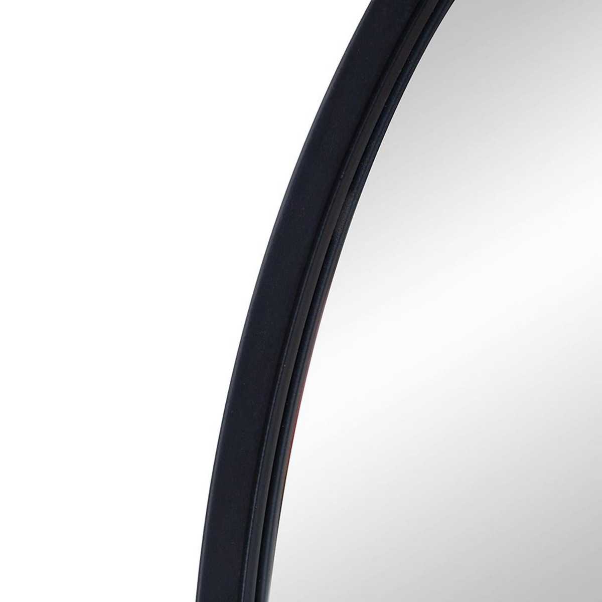 36" Black Metal Arch Accent Mirror - Homeroots - Flyclothing LLC