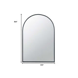 36" Black Metal Arch Accent Mirror - Homeroots - Flyclothing LLC