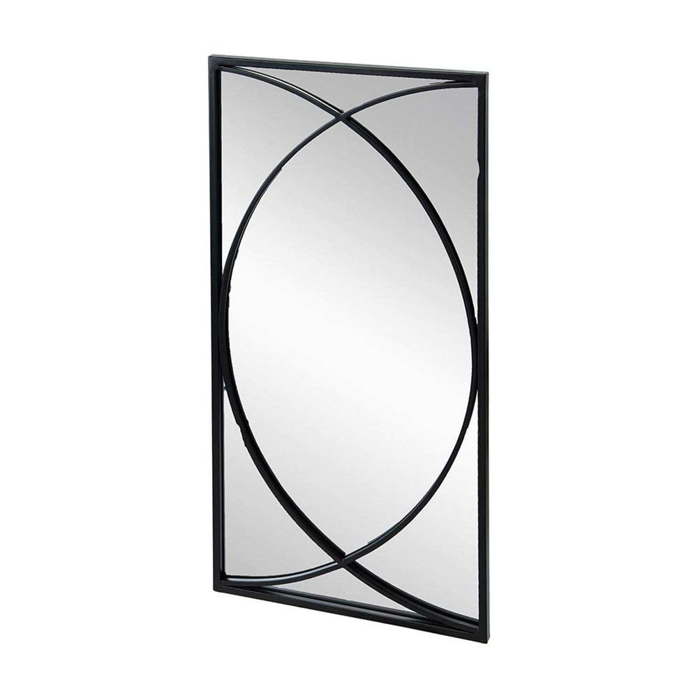 Set of Three Black Iron Framed Accent Mirror - Homeroots - Flyclothing LLC
