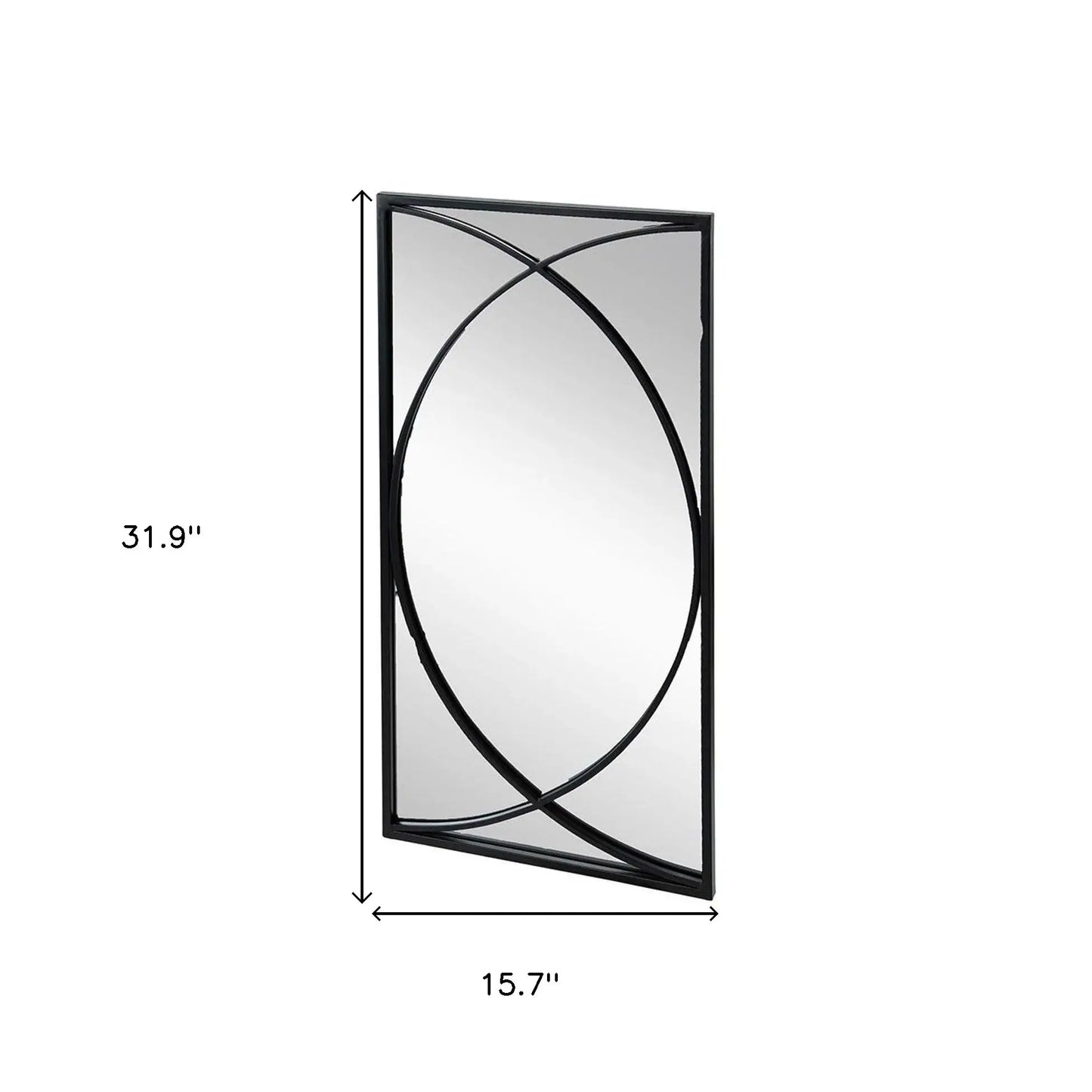 Set of Three Black Iron Framed Accent Mirror - Homeroots - Flyclothing LLC
