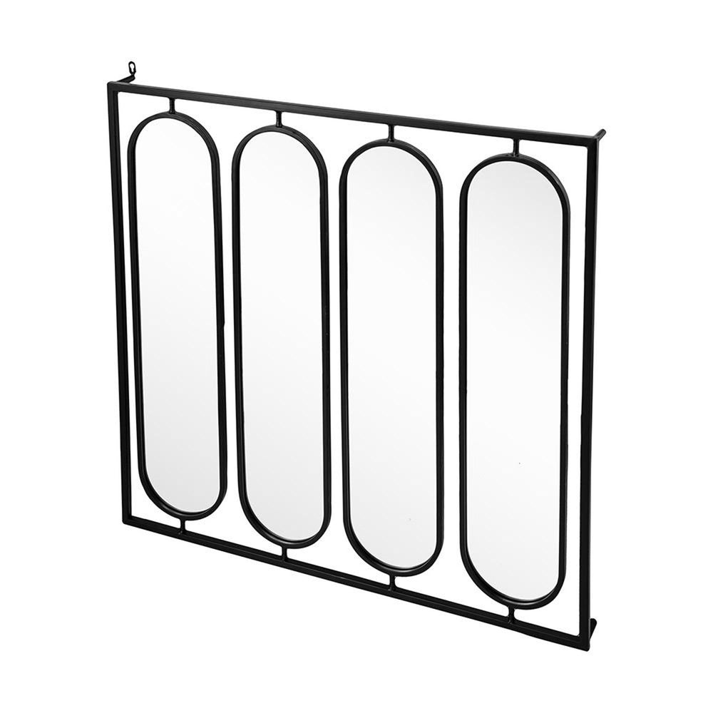 36" Black Square Iron Framed Accent Mirror - Homeroots - Flyclothing LLC