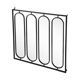 36" Black Square Iron Framed Accent Mirror - Homeroots