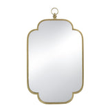 36" Gold Novelty Iron Framed Accent Mirror - Homeroots