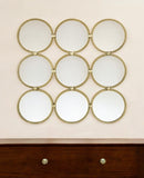 27" Gold Square Iron Framed Accent Mirror - Homeroots