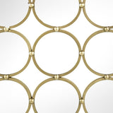 27" Gold Square Iron Framed Accent Mirror
