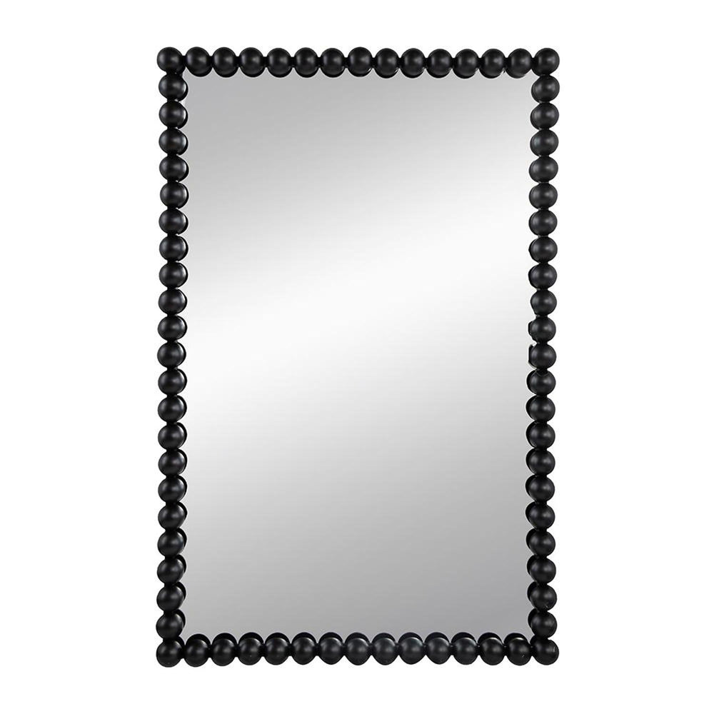36" Black Iron Framed Accent Mirror - Homeroots - Flyclothing LLC