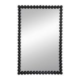 36" Black Iron Framed Accent Mirror - Homeroots
