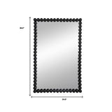 36" Black Iron Framed Accent Mirror - Homeroots - Flyclothing LLC