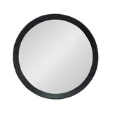 20" Black Round Wood Framed Accent Mirror - Homeroots - Flyclothing LLC