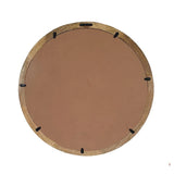 20" Natural Round Wood Framed Accent Mirror - Homeroots - Flyclothing LLC