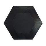 19" Black Hexagon Wood Framed Accent Mirror - Homeroots - Flyclothing LLC