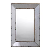 20" Silver Framed Antiqued Accent Mirror