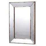 20" Silver Framed Antiqued Accent Mirror