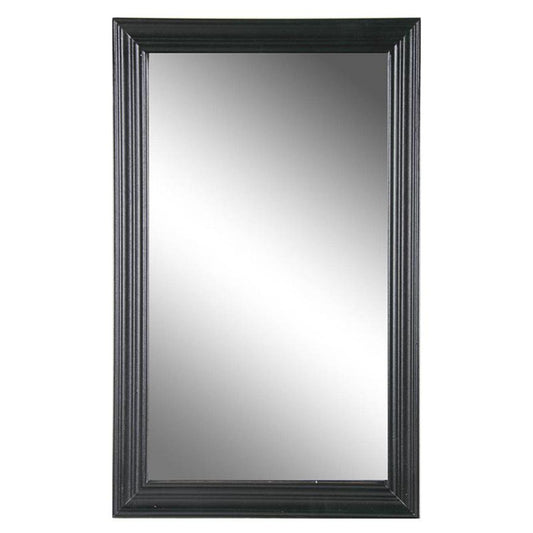 26" Black Beveled Lines Framed Accent Mirror