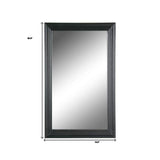 26" Black Beveled Lines Framed Accent Mirror - Homeroots - Flyclothing LLC