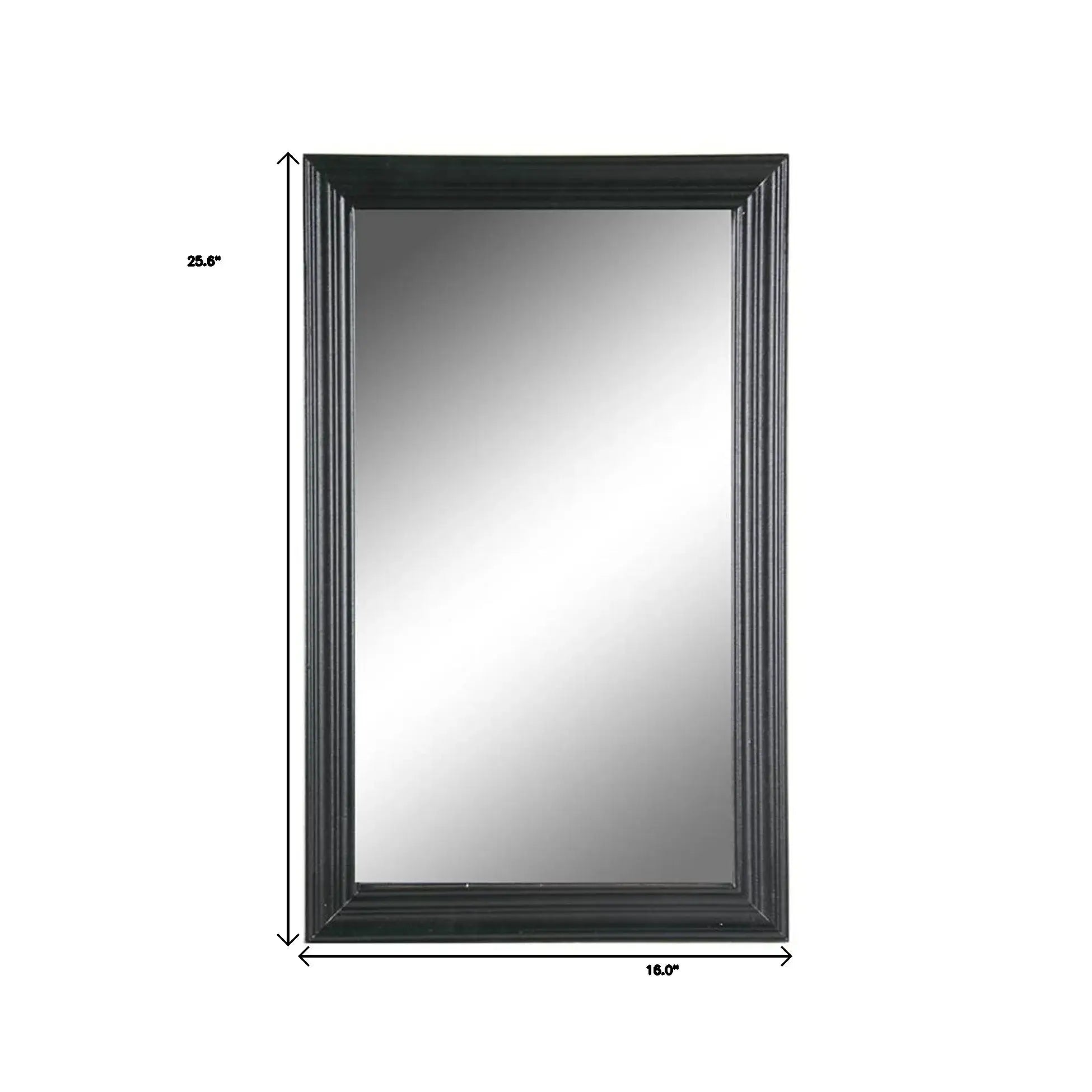 26" Black Beveled Lines Framed Accent Mirror - Homeroots - Flyclothing LLC