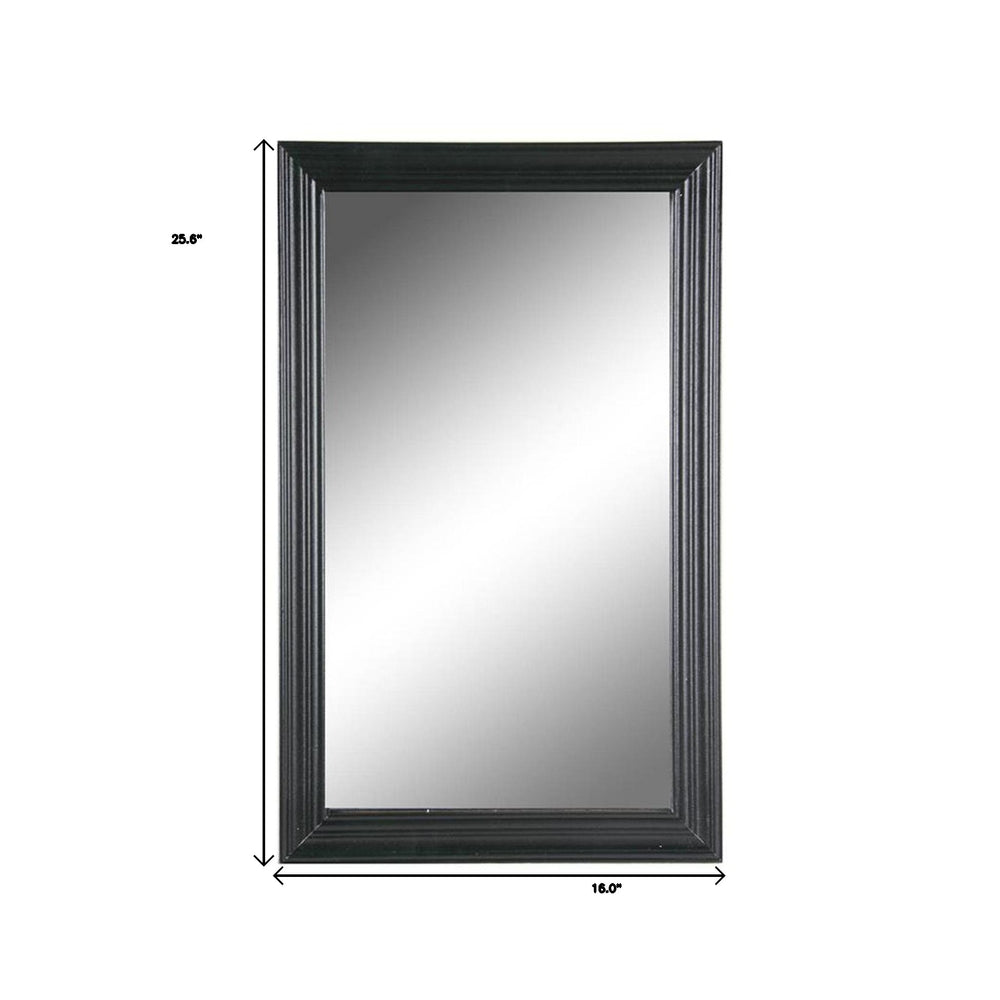 26" Black Beveled Lines Framed Accent Mirror - Homeroots - Flyclothing LLC