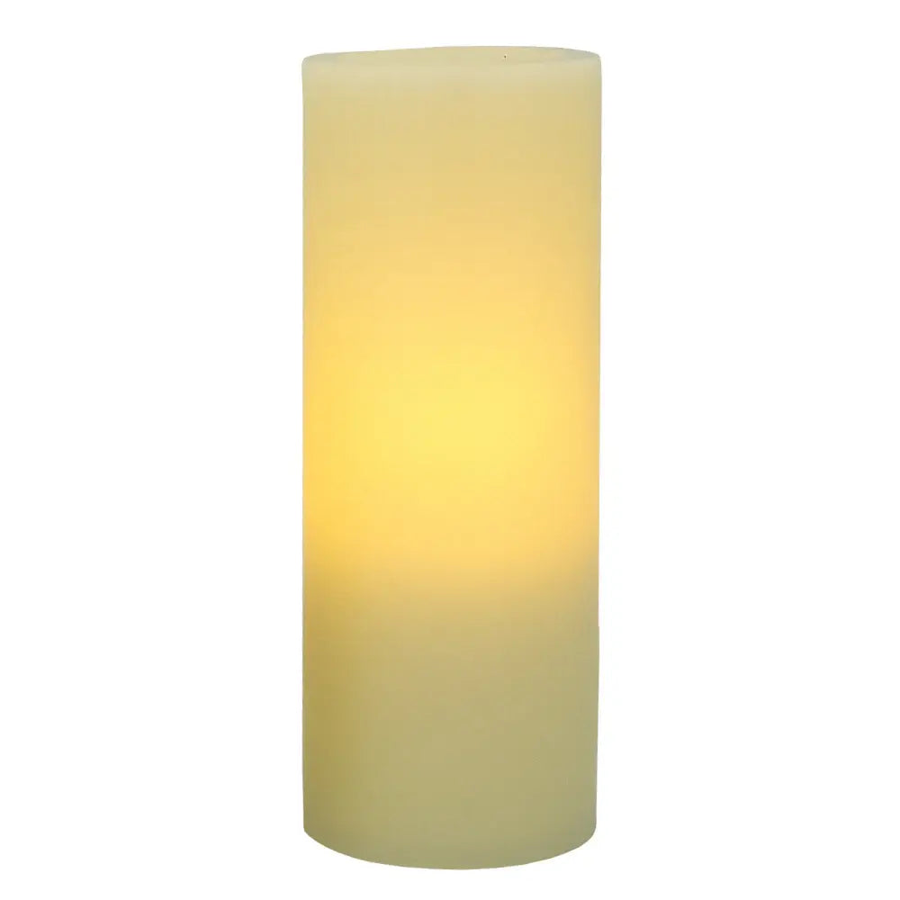 8" Ivory Flameless Pillar Candle - Homeroots - Flyclothing LLC