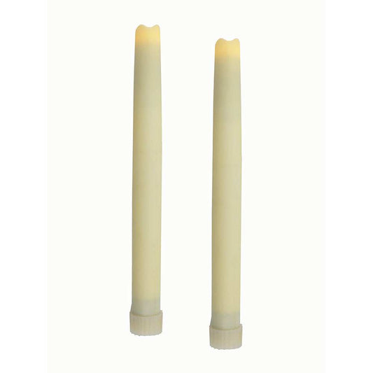 Set of Two Ivory Flameless Taper Candle - Homeroots - Flyclothing LLC