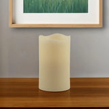 5" Ivory Flameless Pillar Candle - Homeroots - Flyclothing LLC