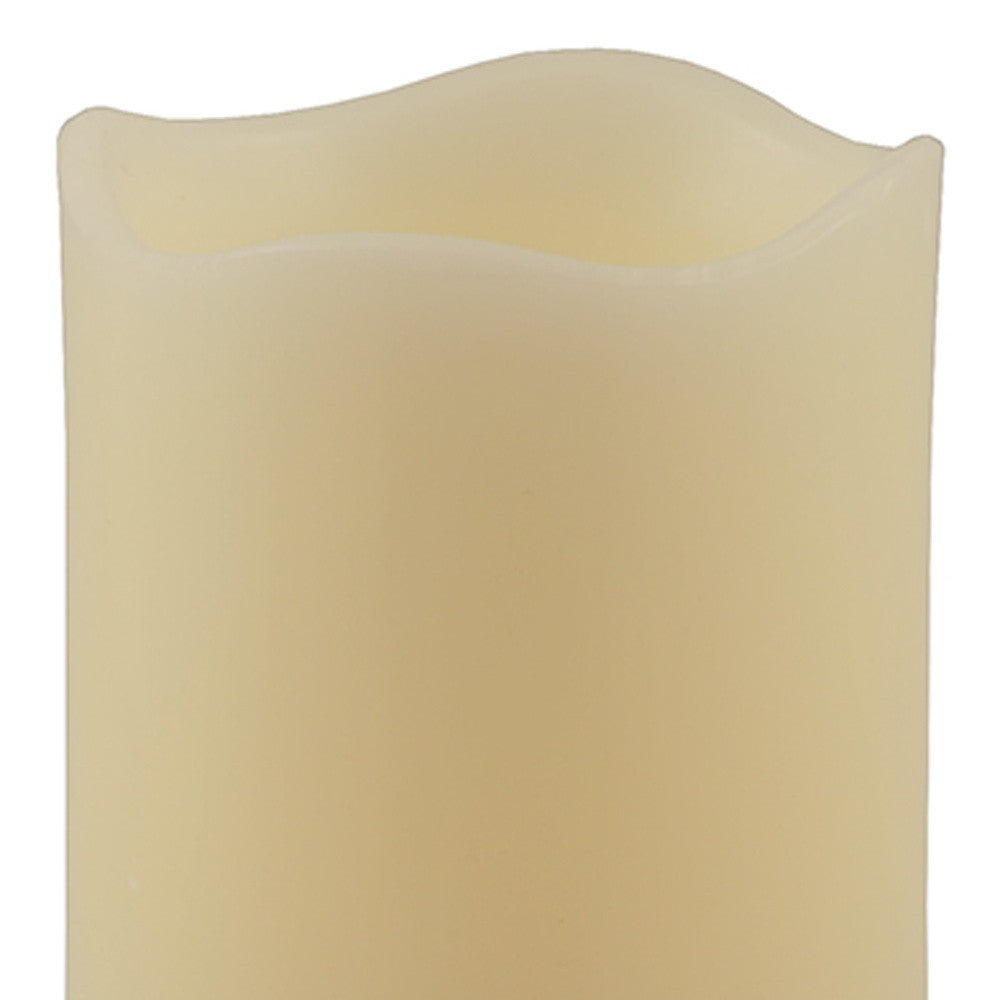 6" Ivory Flameless Pillar Candle - Homeroots - Flyclothing LLC