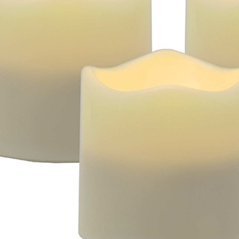 Set of Four Ivory Flameless Tealight Candle - Homeroots - Flyclothing LLC