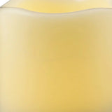 5" Ivory Flameless Indoor Outdoor Pillar Candle - Homeroots - Flyclothing LLC