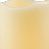 6" Ivory Flameless Indoor Outdoor Pillar Candle - Homeroots - Flyclothing LLC