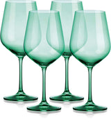 Set of Four Translucent Pale Green Large Wine Glasses - Homeroots - Flyclothing LLC