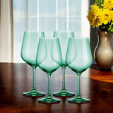 Set of Four Translucent Pale Green Large Wine Glasses - Homeroots - Flyclothing LLC