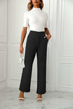 High Waist Straight Leg Pants - Trendsi - Flyclothing LLC