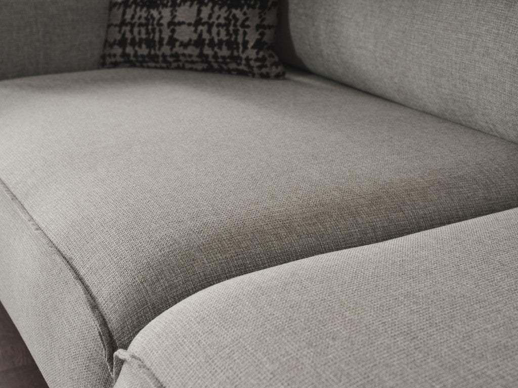 90" Linen Linen Sleeper Sofa And Toss Pillows With Silver Legs - Homeroots - Flyclothing LLC