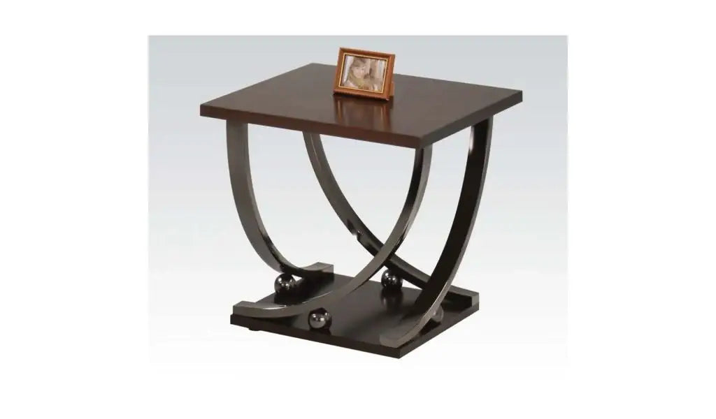23" Black and Brown End Table - Homeroots - Flyclothing LLC