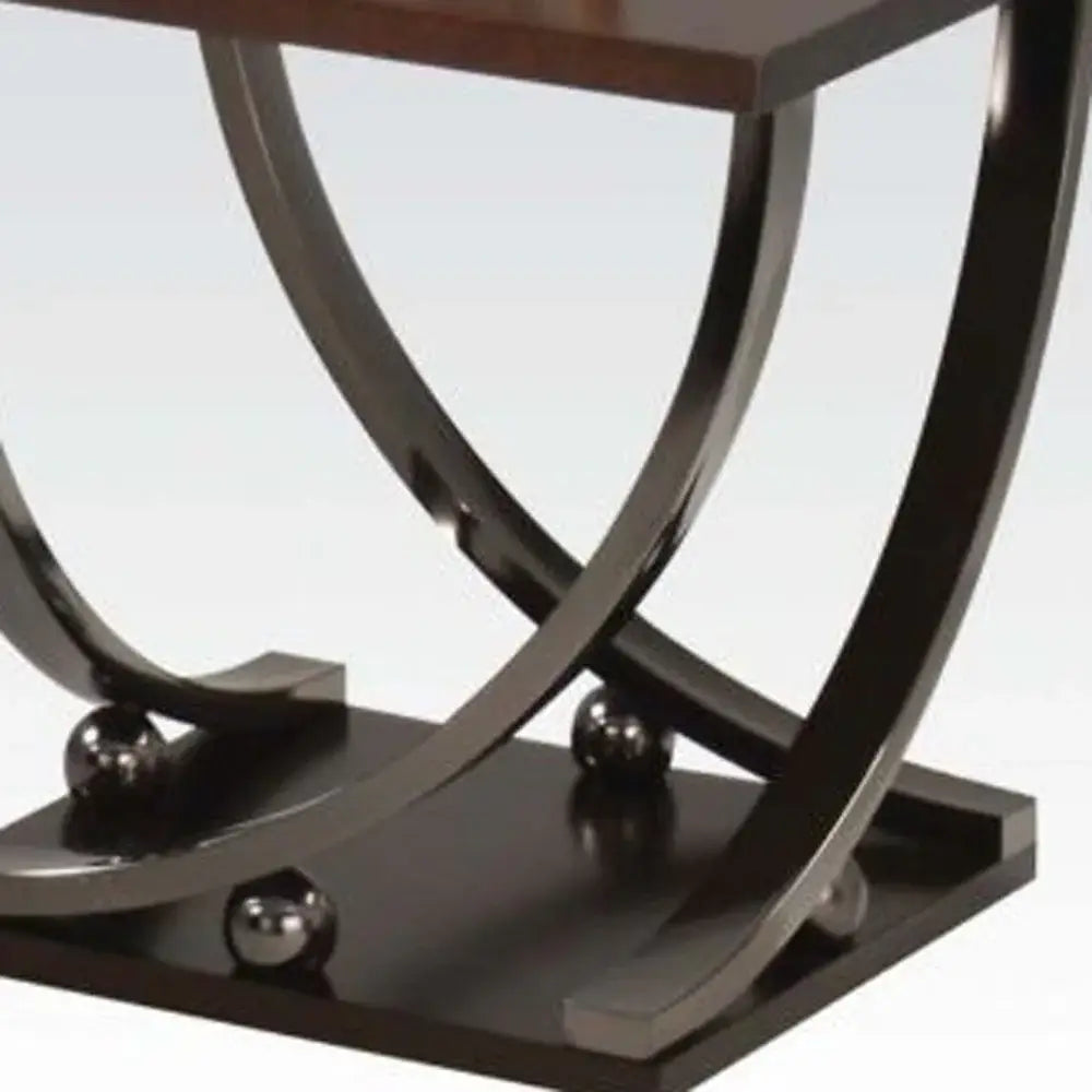 23" Black and Brown End Table - Homeroots - Flyclothing LLC