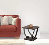 23" Black and Brown End Table - Homeroots - Flyclothing LLC