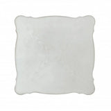 26" Antiqued White Manufactured Wood Square Scroll End Table With Shelf - Homeroots - Flyclothing LLC