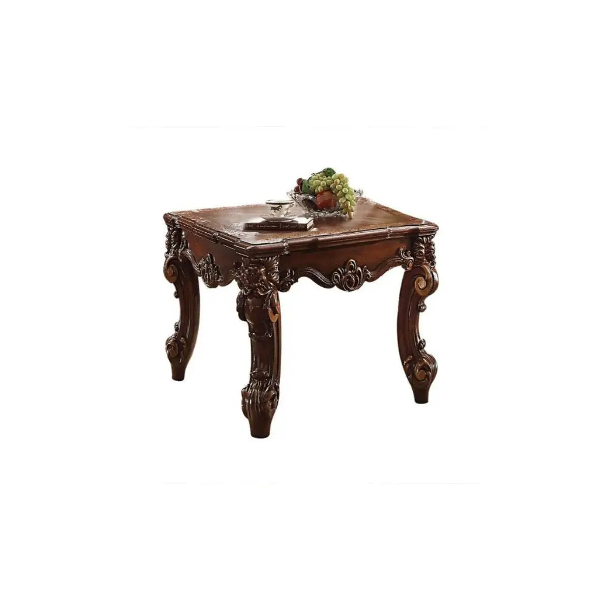 26" Cherry Manufactured Wood Square End Table - Homeroots - Flyclothing LLC