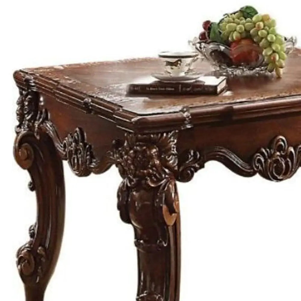 26" Cherry Manufactured Wood Square End Table - Homeroots - Flyclothing LLC