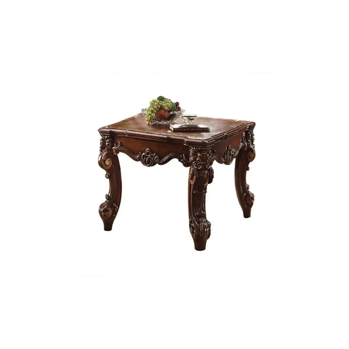 26" Cherry Manufactured Wood Square End Table - Homeroots - Flyclothing LLC