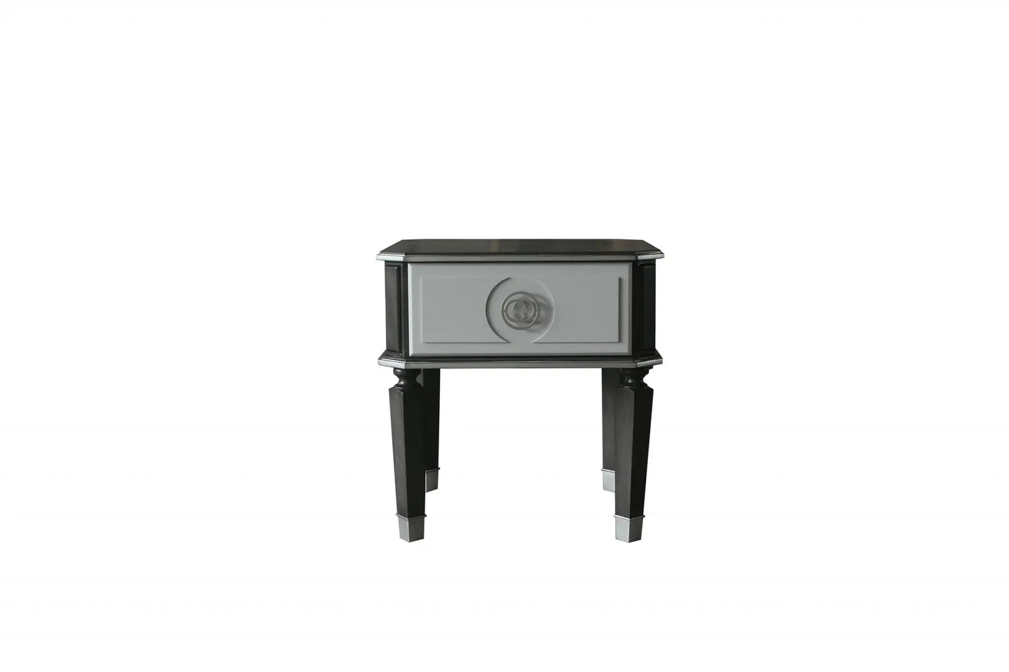 24" Charcoal And Light Gray Manufactured Wood Square End Table - Homeroots - Flyclothing LLC