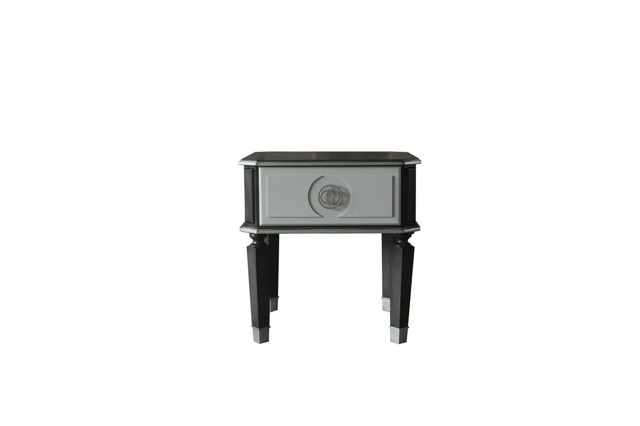 24" Charcoal And Light Gray Manufactured Wood Square End Table - Homeroots - Flyclothing LLC