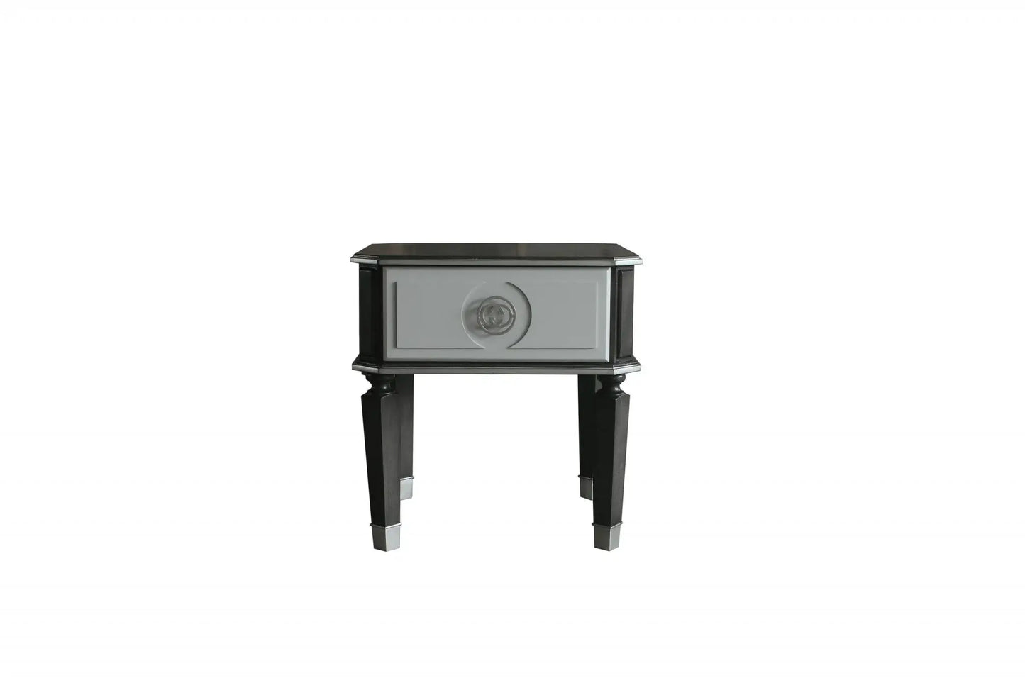 24" Charcoal And Light Gray Manufactured Wood Square End Table - Homeroots - Flyclothing LLC