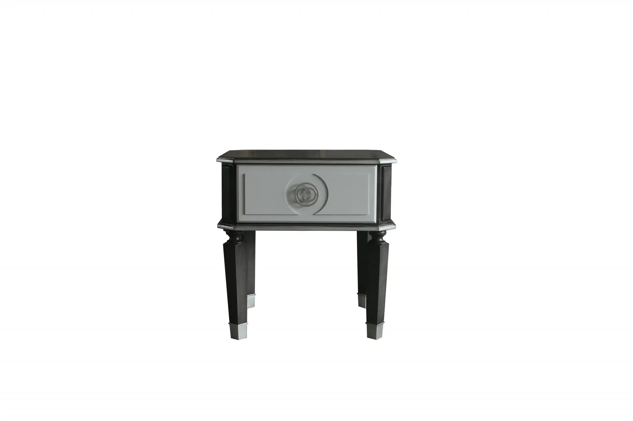 24" Charcoal And Light Gray Manufactured Wood Square End Table - Homeroots - Flyclothing LLC