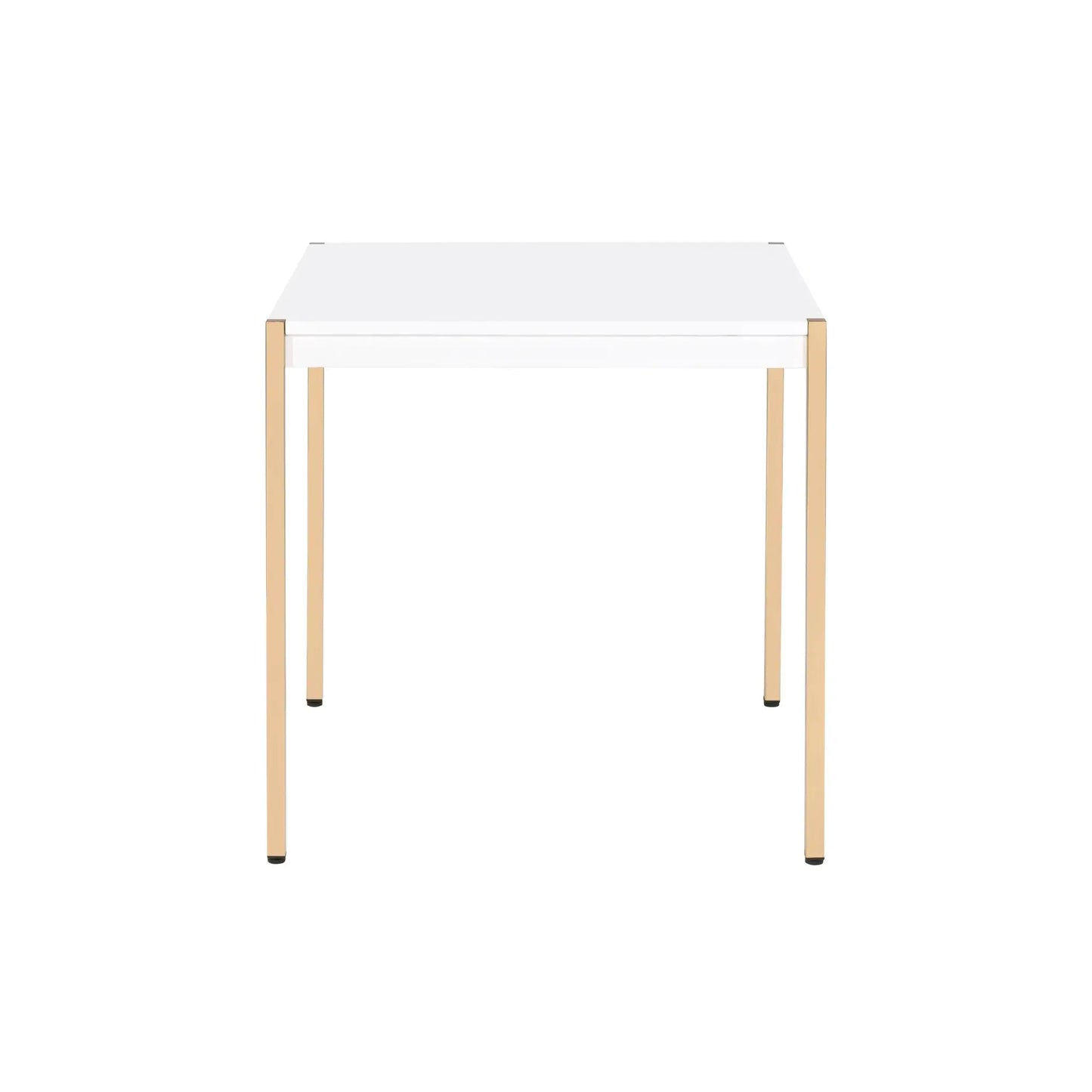 24" Gold And White Manufactured Wood Square End Table - Homeroots - Flyclothing LLC