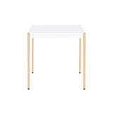 24" Gold And White Manufactured Wood Square End Table - Homeroots - Flyclothing LLC