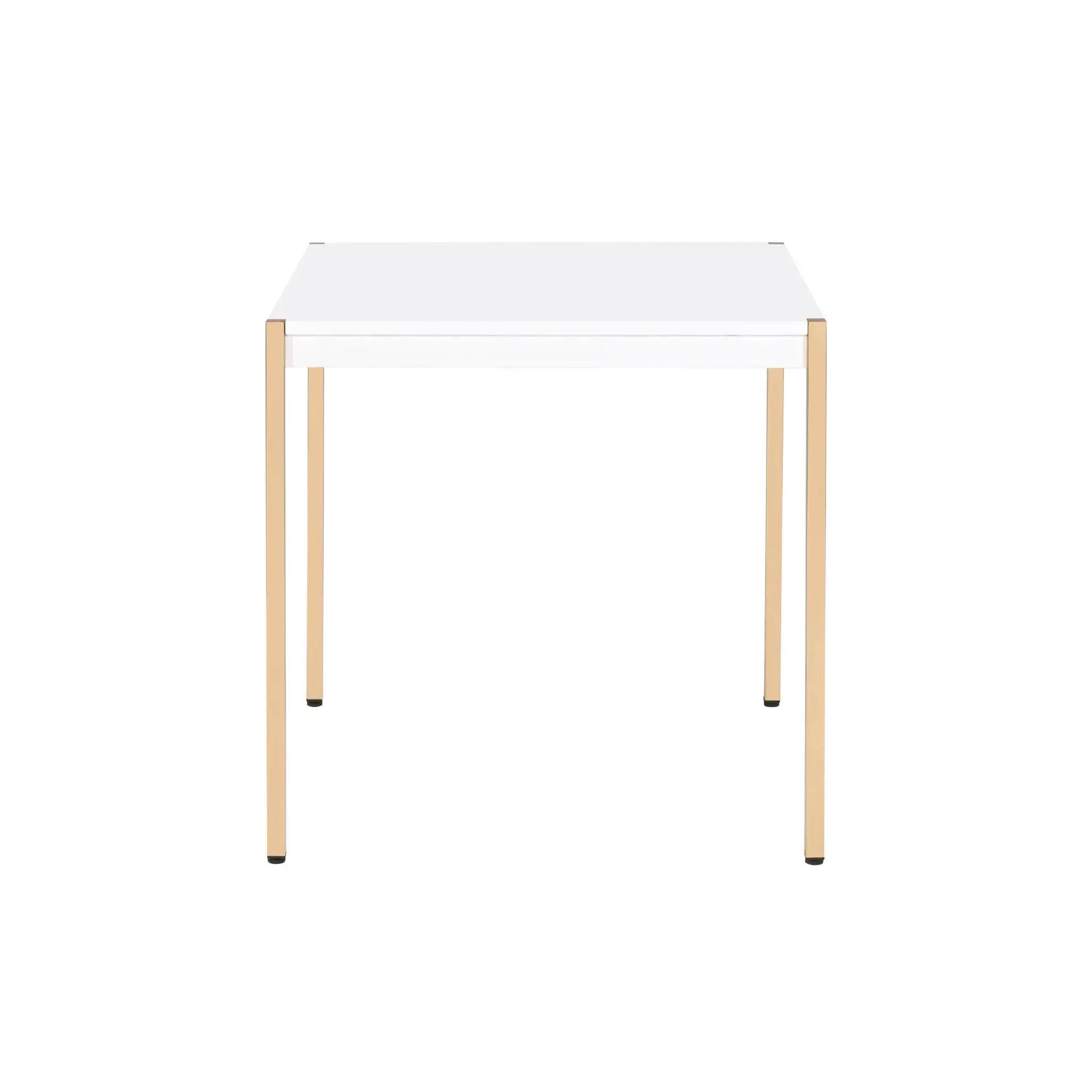 24" Gold And White Manufactured Wood Square End Table - Homeroots - Flyclothing LLC