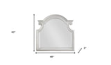 43" Antique White Irregular Dresser Mirror - Homeroots - Flyclothing LLC