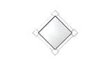 45" Gray And Black Abstract Metal Framed Accent Mirror
