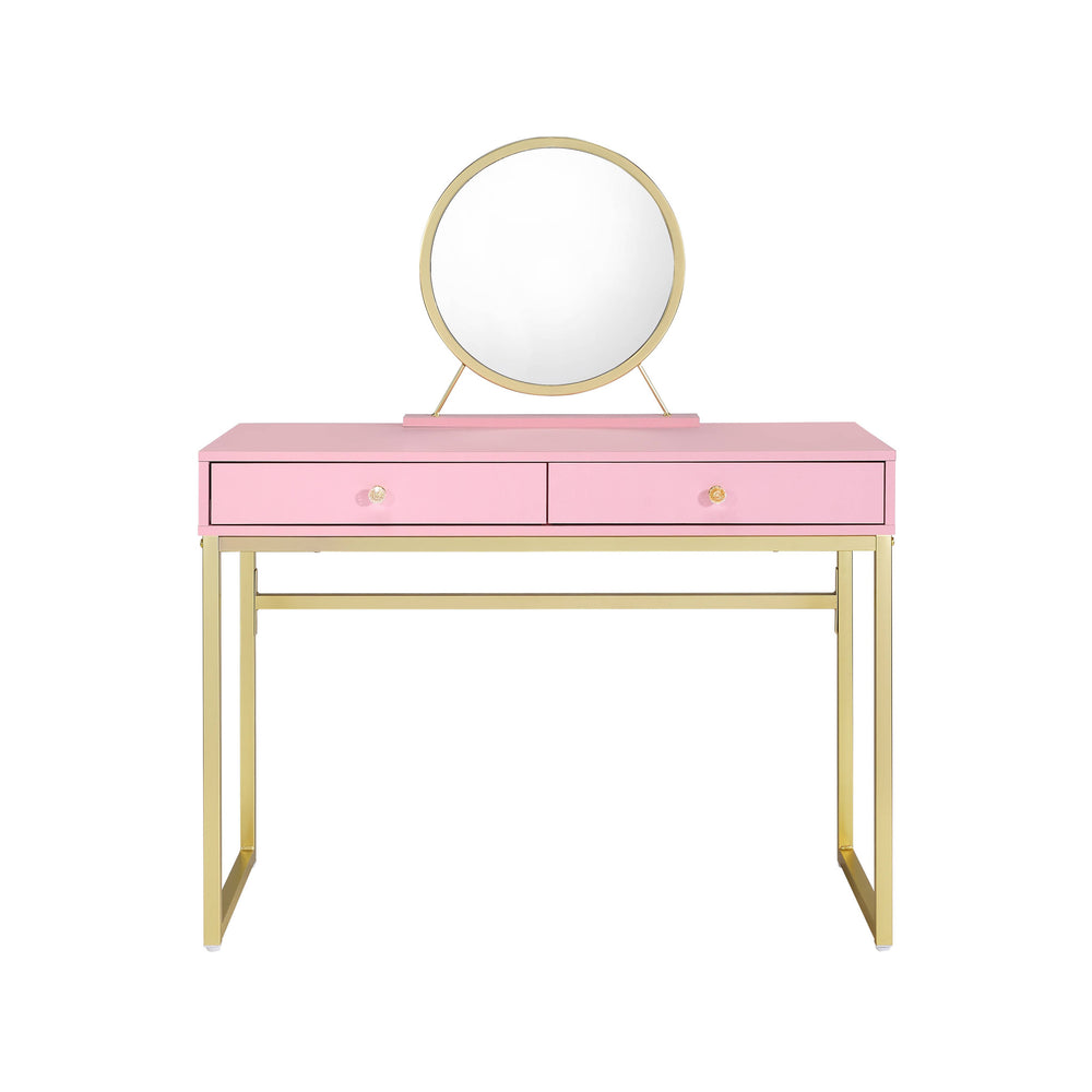 42" Pink Mirrored Two Drawer Dresser - Homeroots - Flyclothing LLC